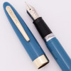 Sheaffer Snorkel Special (1950s) - Pastel Blue w/GT, Fine F6 Palladium Silver Nib (Excellent +, Restored)