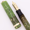 Sheaffer Lifetime Flat Top - Ring Top, Light Jade Green, Extra-Fine Nib (Excellent, Restored)