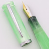 Loiminchay Mini Qian Long Fountain Pen (2008) - Green, White Gold Plated Trim, 18k Medium Nib (New Old Stock)