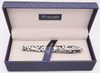 Montegrappa Fortuna Mosaico Rome Fountain Pen - Black and White Mosaic w/Stainless Steel Trim, C/C, Fine Nib  (Near Mint in Box, Works Well)