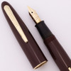Sheaffer Craftsman Fountain Pen (1940) - Solid Brown, Lever Filler, Fine 14k #33 Gold Nib (Excellent, Restored)