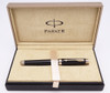 Parker (Modern) Premier Fountain Pen (France) - Black w Silver Trim, C/C, Medium 18k Nib (Excellent in Box, Works Well) Parker (Modern) Premier Fountain Pen (France) - Black w Silver Trim, C/C, Medium 18k Nib (Excellent in Box, Works Well)