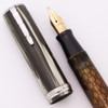 Waterman Lady Patricia Ink-Vue Fountain Pen (1936) - "Mist" w Chrome Trim, Lever Filler, Fine Flexible Ideal Gold Nib (Very Nice, Restored)