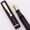 Moore 82 Fountain Pen Junior Size (1920s) - Black Hard Rubber, Lever Filler, Fine Flexible Gold Nib (Excellent, Restored)