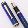 Sheaffer Levenger Connaisseur Fountain Pen (1998) - Mediterranean Blue w GT, C/C, Medium 14k Nib (Excellent +, Works Well)