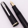 Waterman Stalwart Fountain Pen (Canada, 1940s) - Full Size, Black, 14k Fine Semi-Flex (Very Nice, Restored)