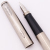 Parker Jotter Fountain Pen (France) - Brushed Steel, CT or GT, Cartridge Filler   (New, Working Well)