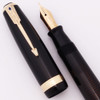 Parker Vacumatic Major Fountain Pen (1946) - Black w GT, Medium-Fine Nib (Excellent, Restored)