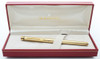 Sheaffer Targa 1005S Fountain Pen - Gold Fluted, 14k Nibs, Slim Converter Included (New Old Stock in Box)