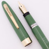 Sheaffer Admiral Snorkel Fountain Pen - Hard to Find Sage Green, Medium 14k Nib (Excellent +, Restored)
