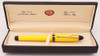 Aurora Ipsilon Fountain Pen - Yellow with Gold Plated Trim, C/C, Extra-Fine Steel Nib (Excellent +, in Box, Works Well)