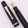 Parker Duofold Combination Fountain Pen & Pencil (Uncommon, 1930s)- Black w GT, Button Filler, Fine Gold Nib (Excellent, Restored)