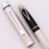 Sheaffer Targa 1010 Fountain Pen - Silverplate Checks, Fine Steel Nib (Excellent +, Works Well)