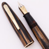 Sheaffer Craftsman 500 (1940s) - Brown Striated, Lever Fill, Fine Feather Touch #5 Nib  (Excellent, Restored)