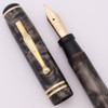 Carters INX Fountain Pen (1930s) - Full Size, Grey Pearl w GT, Lever Filler, Carter's INX 14k Fine Nib  (Excellent, Restored)