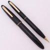 Sheaffer Craftsman Fountain Pen Set (1950s)  - Black w GT, Touchdown, Medium-Broad 14k #33 Nib (Excellent +, Restored)