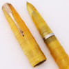 Parker 51 Kullock "Fantasy" Aerometric - "Bamboo" Yellow w/GT,  Fine Gold Nib (Excellent,  Works Well)