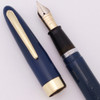 Sheaffer Admiral Fountain Pen - Persian Blue w GT, Lever Filler, Fine 14K Nib (Excellent,  Restored)