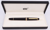 Montblanc Meisterstuck 145 Classique Fountain Pen - Black w Gold Trim, C/C, 14k Medium Nib (Excellent in Box, Works Well)