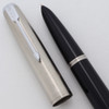Parker 51 Aerometric Fountain Pen (1950s) - Black, Lustraloy Cap, Medium-Fine (Excellent, Works Well)