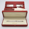 ST Dupont Olympio Ballpoint Pen - Sterling Silver Microns Pattern (Excellent in Box, Works Well)