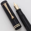 Parker Duofold Junior Fountain Pen (1920s) - Black, Button Filler, Medium Gold Nib (Excellent, Restored)