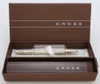 Cross Spire Fountain Pen - Golden Shimmer w Black Bands, Cartridge Only, 18k Fine Nib (Excellent in Box, Works Well)