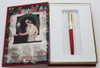 Sheaffer Triumph Imperial Fountain Pen - The Holly Pen, Red Barrel, Gold Plated Fine Nib (NOS, Boxed)