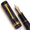 Parker Duofold Centennial Fountain Pen (1987, UK) - Blue Marble w/GT, #31 Fine 14k Nib (Excellent, Works Well)