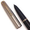 Parker 51 Vacumatic Fountain Pen (1946) - Cedar Blue, Lustraloy Cap w Blue Diamond Clip, Medium (Excellent, Restored)