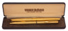 Waterman CF Fountain Pen and Ballpoint Set - Gold Plated Barleycorn, Fine Nib (Excellent in Original Box, Works Well)