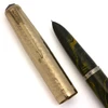 Parker Ariel Kullock "Fantasy 51" Aerometric - Yellow Black Ebonite Barrel/Section, Hammered "Martele" GF Lined Cap, Fine Gold Nib (Excellent +, Works Well)