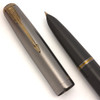 Parker 51 Vacumatic Fountain Pen (1946) - Dove Grey, Lustraloy Cap, Medium-Fine Nib (Excellent, Restored)