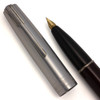 Waterman Corinth Taperite Fountain Pen  (Canada, 1941) - Later Version, Dark Brown  w "Astralite" Lined Cap,  Lever Filler, Fine Nib (Very Nice,  Restored)