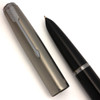 Parker 51 Aerometric Fountain Pen (1950s) - Black, Lustraloy Cap, Fine (Excellent, Works Well)
