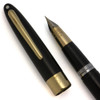 Sheaffer Signature Snorkel Fountain Pen (1952-59) - Black w 14k Cap Band and Clip, Extra Fine 14k Triumph Nib (Excellent, Restored)