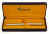 Waterman Gentleman Fountain Pen (1974-97) - Sterling Fluted (Godron) w/GT, C/C, Fine 18k Nib (Excellent in Box, Works Well)