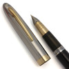 Sheaffer Sentinel TM Fountain Pen  (1950-52) - Black w Two-Tone Cap, Touchdown, Fine 14k Nib (Excellent, Restored)