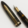 Sheaffer Balance Full Size 500 (1940s) - Brown Striated w GT, Lever Fill, Feather Touch 5 Fine Nib (Excellent +, Restored)