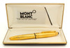 Montblanc Meisterstuck Solitaire 146 Fountain Pen (Germany) - Vermeil Godron, Piston Fill, 18k Medium Nib (Excellent + in Box, Works Well)