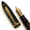 Sheaffer Balance Lifetime Petite Fountain Pen (1930-31) - Marine Green Marbled,  Lever Filler, Medium Gold Lifetime Nib (Very Nice, Restored)