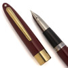 Sheaffer Statesman Snorkel Fountain Pen - Burgundy w GT, Fine PdAg Nib (Excellent, Restored)