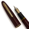 Sheaffer Craftsman Fountain Pen  (1950s) - Burgundy w GT, Touchdown, Fine Feather Touch #5 Gold Nib (Excellent,  Restored)