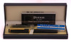 Platinum President Fountain Pen (1990s) - Black w/GT, C/C, Fine 22k Nib (Excellent + in Box, Works Well)