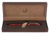 Dunhill Sidecar Large Fountain Pen - Red Resin Swirl w Silver Trim, C/C, 18k Medium Nib (Excellent + in Box, Works Well)