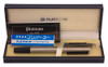 Platinum Haiku/BelAge Flighter Fountain Pen (c.1980s) - Brushed Chrome w Black Trim,  C/C, Medium 14k Nib (Near Mint in Box, Works Well)