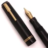 Mabie Todd Swan Self-Filler Junior (UK-1930s) - Black w/GT, Lever Filler, 14k Fine #1 Nib (Excellent, Restored)