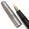 Waterman Leader Fountain Pen (1950-53) - Black, Steel Cap,  Lever Filler, 14k Fine Flexible Ideal Nib (Excellent, Restored)