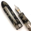 Conklin by Visconti Nozac Word Gauge LE (056/150) (c. 2000s) - Black & Pearl, Sterling Barrel Overlay, Power Piston Filler, 18K Medium Nib (Near Mint in Box, Works Well)