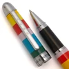 ACME Studios Standard Rollerball Pen - Gene Meyer "GM Horizontal", Brightly Colored Stripes w CT (Excellent, Works Well)